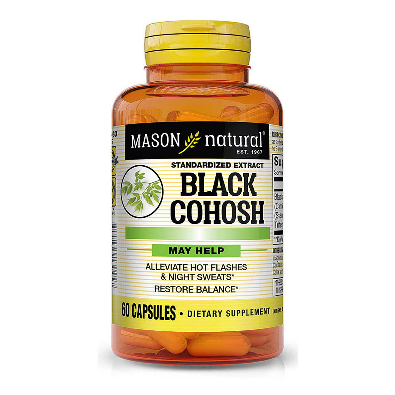 Mason Natural 40 Mg Black Cohosh Hot Flash Relief Capsules - 60 Ea